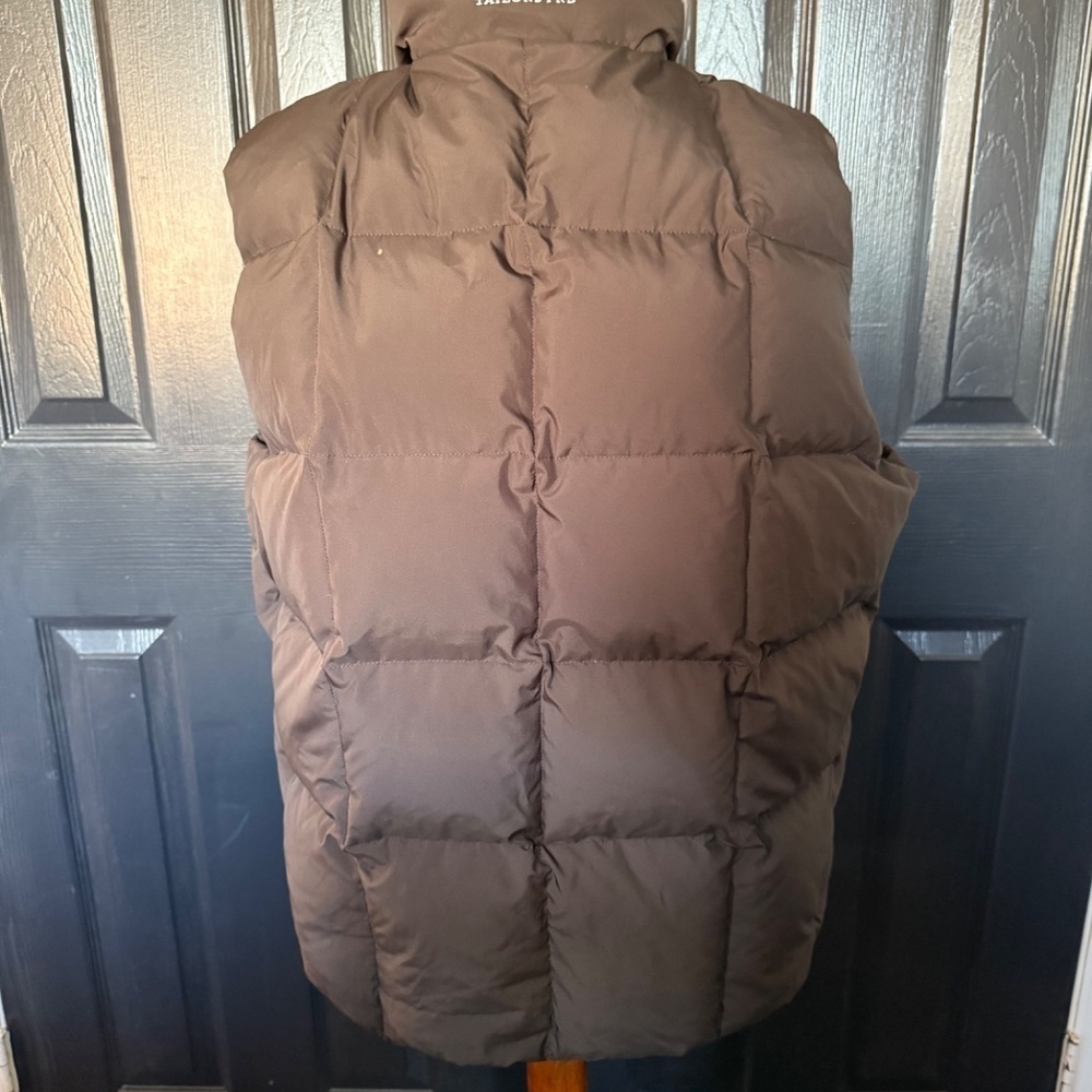 TailorByrd Brown Down Filled Fleece Lined Puffer Vest Mens Size Medium Outdoor - Picture 5 of 9